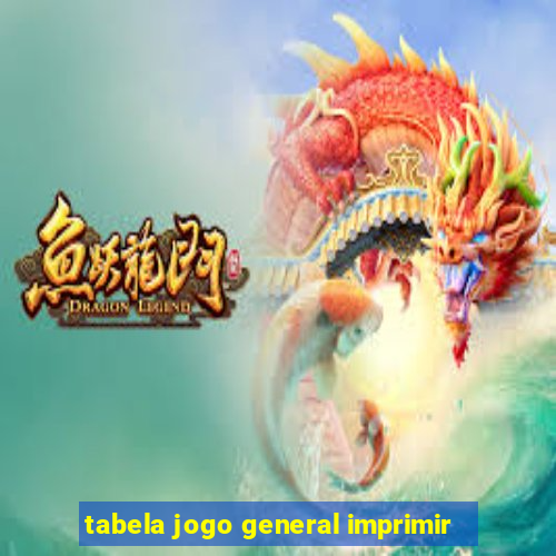 tabela jogo general imprimir